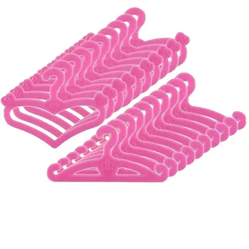 20шт 65 mm Pink namještaj za dollhouse Vješalice za lutke s бантиками u obliku srca za pribor za odjeću