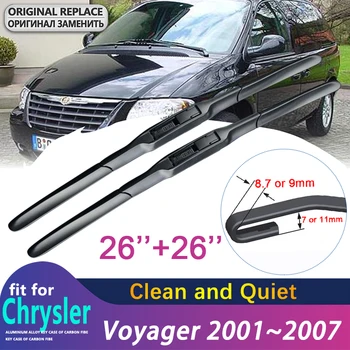 za Chrysler Voyager 2001 ~ 2007 2002 2003 2004 2005 2006 Brisači prednjeg vjetrobranskog stakla Zube brisača automobila Auto oprema