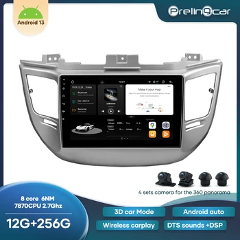 Prelingcar Android13.0 BEZ DVD 2 Din Auto Radio Media Player Navigacija GPS Za Hyundai Tucson 2015-2018 Godina izdavanja