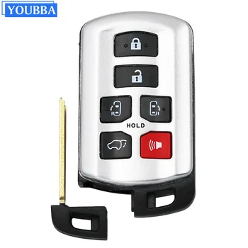 YOUBBA 5 + 1/6B Smart Remote Car Key Shell Case Kućište Za Toyota Sienna Van 2011 2012 2013 2014 2015 2016 2017 2018 2019 2020