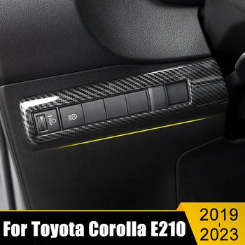 ABS Ugljični Gumb Podešavanje Prekidača Auto Prednja Maska Naljepnice Za Toyota Corolla E210 2019 2020 2021 2022 2023 Hybrid