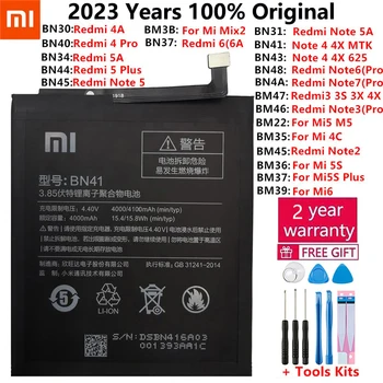 Original Bateriju Xiao Mi Za Telefon Xiaomi Redmi Note 4 4X3 3S 3X 4X 4A 3 pro 5 5A 6 6A Pro Mi4C Mi 5X Mi 5 Mi5 M5 Mi6 Baterije