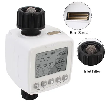 Digitalni timer zalijevanje Uređaj za zalijevanje vrtnom travnjak Automatski kontroler za navodnjavanje na baterijski Sustav senzor za kišu
