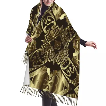 Zimski šal s кисточками, ženske kašmir marame u stilu zlatnog doba baroka, topla ženska šal od пашмины, marama