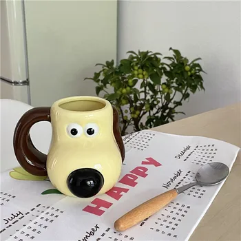 Kreativna crtani šalice, stakleno keramička šolja za pse na doručak, čaša za sok, mlijeko, kava, slatka bubalo, darivanje djevojke