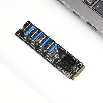 Riser Card M. 2 NVME NA USB3.0 PCIE X16 1-4 PCI Express Multiplikator Hub Adapter M2 Riser Card Za Майнинга Биткоинов Antminer Bitcoin Miner