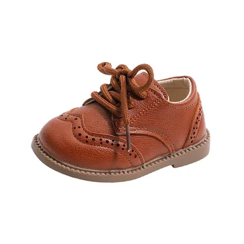 Cipele za male dječake, демисезонная dječje kožne cipele, Dječje oxfords, prvi hodalica za novorođenčad, cipele za djecu u stilu броги za dječake
