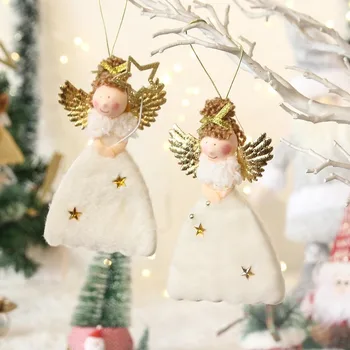 Sretan Božić Medo Anđeo Lutka Privjesak DIY Božićno Drvce Viseće Dekoracije za dom Dekor za novogodišnje zabave