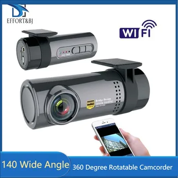 Auto dvr sa Wi-Fi, kamera 140, prilagodnik za širokokutna snimanja video kamera s mogućnošću okretanja za 360 stupnjeva, snimanje ciklusa noćni vid, Daljinski monitor, video rekorder