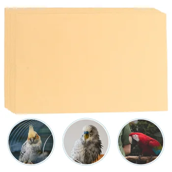 10 Listova Stanica za papige Brusni papir za kućne ljubimce-Oprema za mladenku za jednokratnu uporabu umetaka za ptice Kraft