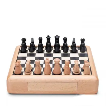 Luksuzni Set šahovske ploče za putovanja Dječji Obiteljske Dame Profesionalni igra na Drveni Pribor Xadrez Tabuleiro Društvene Igre DWH
