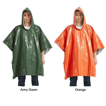 Ogrtač za odrasle od aluminijske folije prijenosni odjeća za kišu disaster deka Bogata ulica prskanje odjeća za kampiranje pješačenje