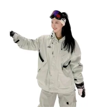Zimska nova vodootporna škola jakna u stilu unisex s više džepova za penjanje velikih dimenzija