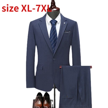 Novi dolazak, Modni odijela, visoke kvalitete Veliki super odijelo-dvojka, jesensko-zimski Elegantan casual blazer, velike veličine XL-7XL