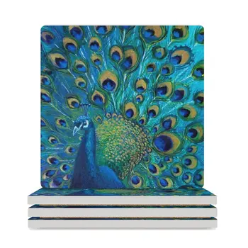 Keramički podmetače Peacock Full Glory 2 (kvadrat), mat za pranje posuđa, противоскользящая šalica za čaj stalci