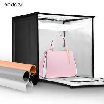 Andoer 40cm Studio LED Light Box Prijenosni Produkcijski Šator Fodable Photo Light Box sa 4 Obojena Područja Fotografije EU Plug