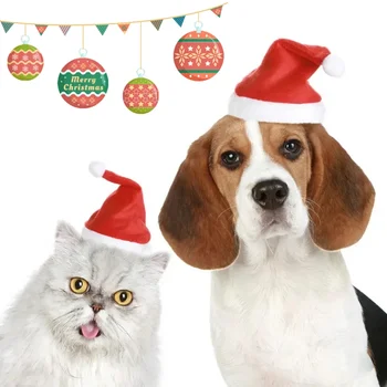 Božićni kućni ljubimac, mačka, pas, kapa Djeda Mraza, malo štene, Božićnih ukrasa za svečane kostime, rekvizite za косплея, kape za kostime za kućne ljubimce, pribor