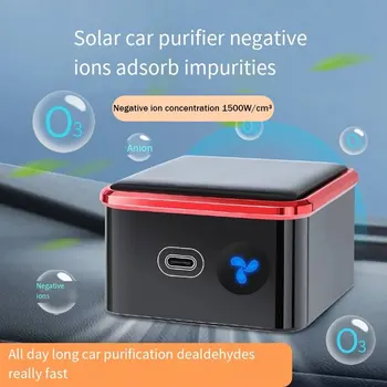 Auto-Pročišćivač zraka s negativnim ionima HD-2306 na solarnu Energiju Uklanja formaldehid i neželjene mirise u automobilima