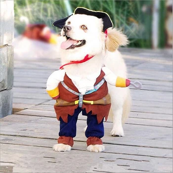 Praktičan, Zabavna odjeća za kućne ljubimce Cosplay Pirate pas Mačka Halloween Party Slatka odijelo Udobnu odjeću za malu srednjih pasa Odijelo