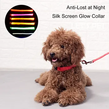 Led Ogrlica za pse S pozadinskim osvjetljenjem Omogućuje da vide vaše omiljene pasa noću Osvijetljeni Led Ogrlica za pse, Trepćući Svjetlosni Ogrlica za pse