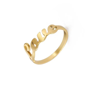 Prsten Amaxer Love od nehrđajućeg čelika, prsten na prst za žene, Ženske, Vjenčani nakit, Poklon prijatelju