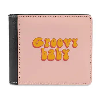 Kožni novčanik Groovy Baby Muški novčanik Personalizirane novčanik svojim rukama Poklon na Dan oca Groovy Baby Groovy Baby 70-Ih i 1970-ih sedamdesetih
