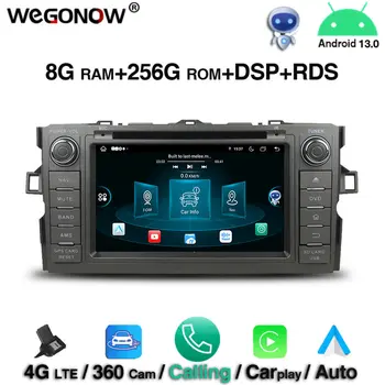 360 skladište Android 13,0 8 GB i 256 GB Auto DVD player, Wifi 4G RDS radio GPS Karta DVR Kamera TV Bluetooth5.0 Za Toyota Auris 2010-2014