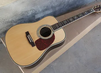Akustična gitara sa zapise za pečat od ebanovine AAA akustična električna gitara sa tvrdim krovom KSG OEM s okruglog kućište po mjeri