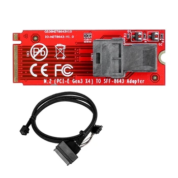 Kartica adaptera M. 2 Pcie 4.0 Gen4 X4 NA SFF-8643 Za Nvme memorije U. 2 SSD brzinom može doći do više od 7000 Mbit /S.