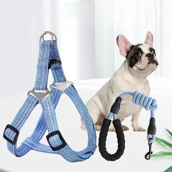 Jednostavan prsima remen bez ograničenja za pse, udobna Mekana prijenosni шлейка za štence od poliestera 120 cm za male i srednje kućne ljubimce na otvorenom.