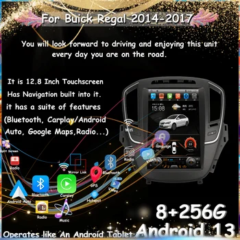 Crni za Buick Regal 2014-2017 Auto radio Multimedija Android 1din bez 2din s ekrana Bluetooth Carplay Auto stereo