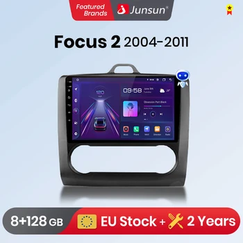 Junsun V1pro CarPlay Auto Radio Media Player Za Ford Focus 2 Mk2 2004-2008 2009 2010 2011 Android Auto GPS 2din авторадио