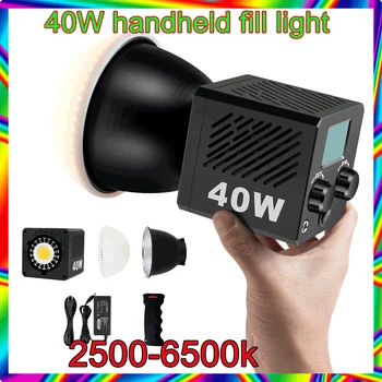40 W Bicolor COB Video Light studio fotografija Led Lampa 2500 K-6500 Do 3400 mah za Izravan Prijenos Videa s Kamere Novi