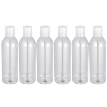Boce za višekratnu upotrebu Posude: 6pcs Prozirna bocica za šampon obujma 250 ml, bočica za toaletni s нажимным kapicom za losione