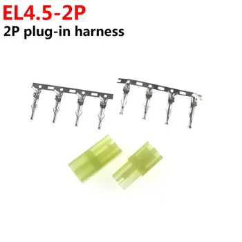 20 kompleta Male EL-priključnice 2p korak L4.5 mm C4504 nožica C4503 sučelje muški i ženski gumeno kućište priključak