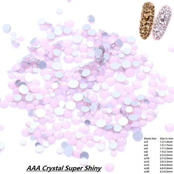 Pink opal, многоразмерный crystal, ne zahtijeva ispravljanje, dijamanata za dizajn noktiju, Ljepilo na staklene stijene, vjenčanice, ukrase za nokte na rukama