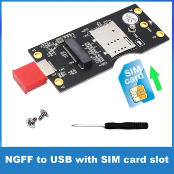 Kartica adaptera SIM kartice na USB M. 2 USB3.0 Naknada adapter NGFF NA USB3.0 Podrška za kartice za proširenje 3042 3052 M. 2 SSD