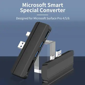 USB 3.0 HUB priključne stanice za Microsoft Surface Pro 3/4/5 s lukom USB3.0, kompatibilan sa HDMI Adapter-razdjelnik za čitanje SD/TF kartica