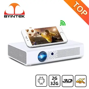 Prijenosni mini projektor BYINTEK R19 s rezolucijom Full HD 1080P 3D 4K Smart Wifi za Android, led DLP-mini projektor za mobilni telefon