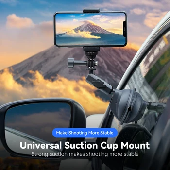 Držač akcijske kamere za auto telefona TELESIN sisanje čaša 360 Podesivi 1/4 Standardni adapter za akcijske smartphone GoPro Insta360 DJI