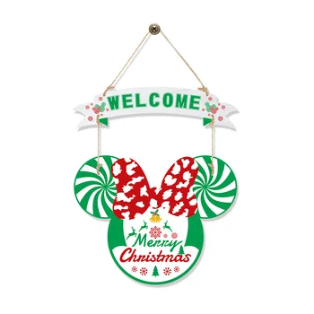 Broj kuće s Mickey Mouse, Disney, natpis na vratima s кавайным Mickey, uređenje dvorišta, Uređenje učionice, Božićno svečana atmosfera.