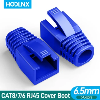 Hoolnx RJ45 Čizme Za Uklanjanje Napona Mrežni Ethernet Priključak Poklopac Priključka Od Mekane Plastike 6,5/8,0 mm za CAT8 CAT7 CAT6A CAT6 CAT5E