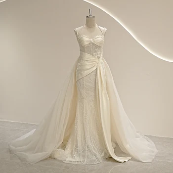 SL-9264 SuLi vjenčanicu s odvojivim suknju, svadba haljina sirena 2024, luksuzni dizajn od perli za haljine djeveruša, vestido de noiva