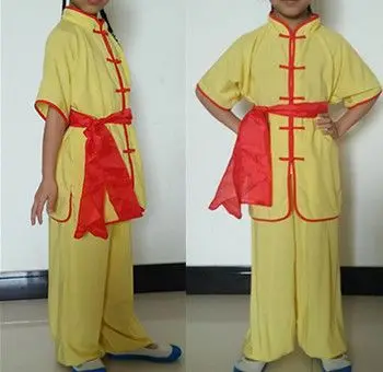 5 vrsta boja plava/bijela/crna/žuta/crvena od čistog pamuka dječje oblik tai chi kung fu odijela kratkih rukava odjeća za borilačke vještine