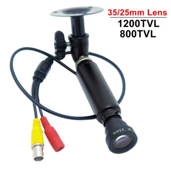 35 mm 25 mm Objektiv Super Mini Analognih Kamera 1200TVL Ili 800TVL u Boji CVBS Metalni Metak Mini TV Kamera Za Monitor/TV