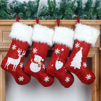 Božićne Čarape s pozadinskim Osvjetljenjem i Uzicu Božićne Čarape Božićne Čarape Ukras za Obiteljski Odmor Božićni domjenak