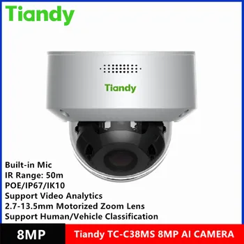 Brand Tiandy TC-C38MS s funkcijom umjetne inteligencije 8-Megapikselni 2,7-13,5 mm Motorizirani zoom objektiv s ugrađenim MIKROFONOM POE IP67 IK10 Starlight IR 50m IP kamera