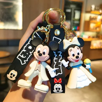 Crtani Disney Mickey i Minnie Mouse, Privjesak Za ključeve, Torba za parove, Privjesak za ključeve, Ovjes, Torba, Pribor, Torbicu za ključeve, Slatke Igračke, Svadbeni Pokloni