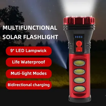 USB Svjetiljka za solarno punjenje sa ugrađenom baterijom i bočnim fenjer, vodootporan višenamjenski svjetiljka za oporavak prehrane.