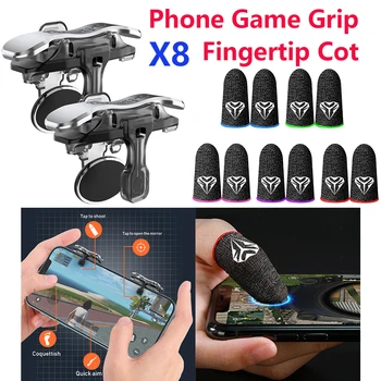 Mobilni gaming okidač X8 Za PUBG Phone Gaming 6-Пальцевый Okidač Dip dizajn Fin I mali, nula sekundi reakcija, otporan Na znoj
